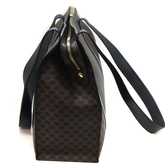 Celine Macadam Tote Bag Brown Black Leather - Picture 4 of 9